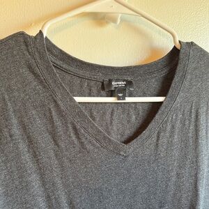 Express Charcoal V-Neck Tee